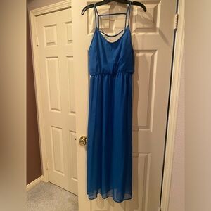 Sheer spaghetti strap long dress